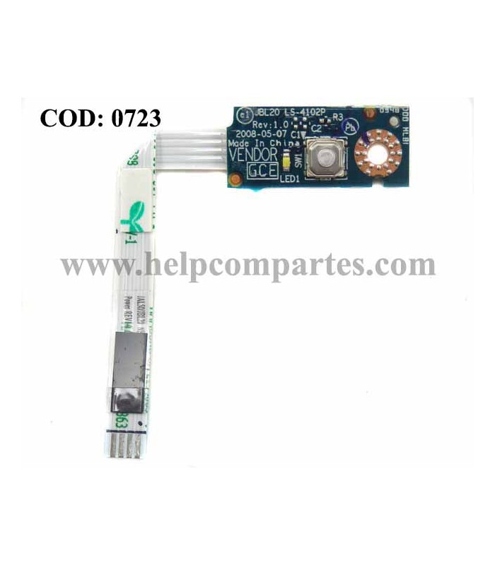 POWER BUTTON HP BD W/CABLE DV4-11 DV4-1000 DV4-2000 DV4I-2000 DV4T-1000 DV4Z-1000 SERIES 486853-001 (DS) ORIG.