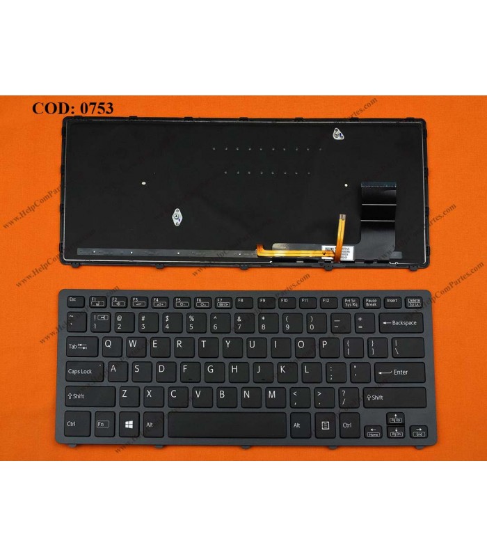 TECLADO SONY VAIO SVF14N SERIES +BACKLIT AEFI2U000103A BK US ORIG.