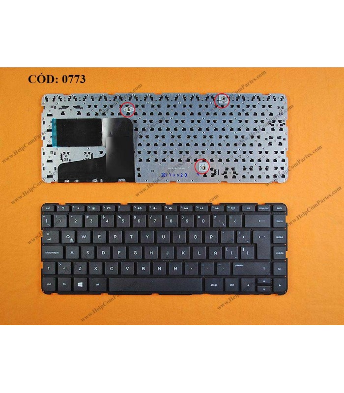 TECLADO HP PAV 14-E 14-N 14-G 14-R 14-D HP 240 G3 HP 245 G3 SERIES SIN MARCO 724252-161 WIN8 BK LA ORIG.