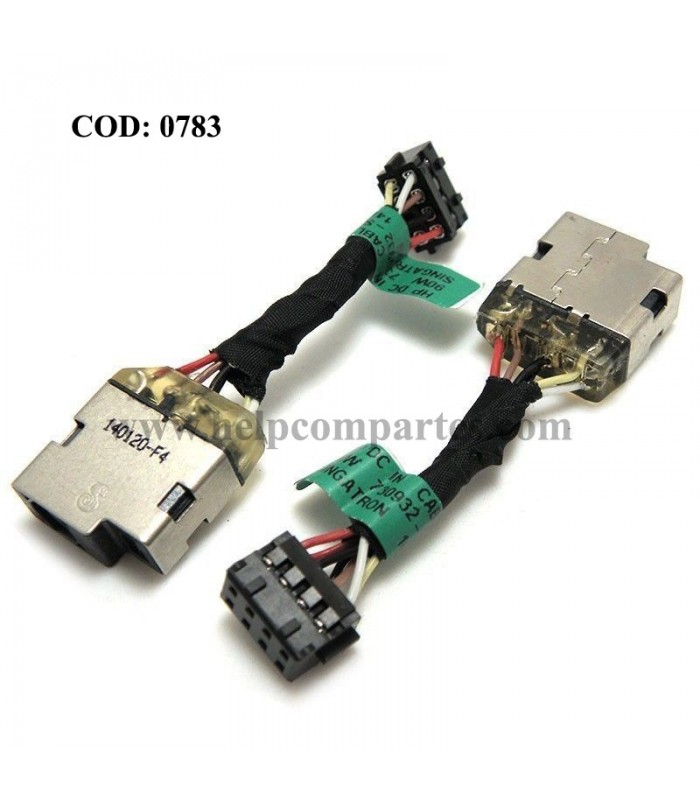 DC JACK POWER HP PAV 14W 14Y 15F 15K 15-P 15T-P 15Z-P ENVY 15-K 15T-K 15T-V SERIE 762507-001 65W/90W ORIG.