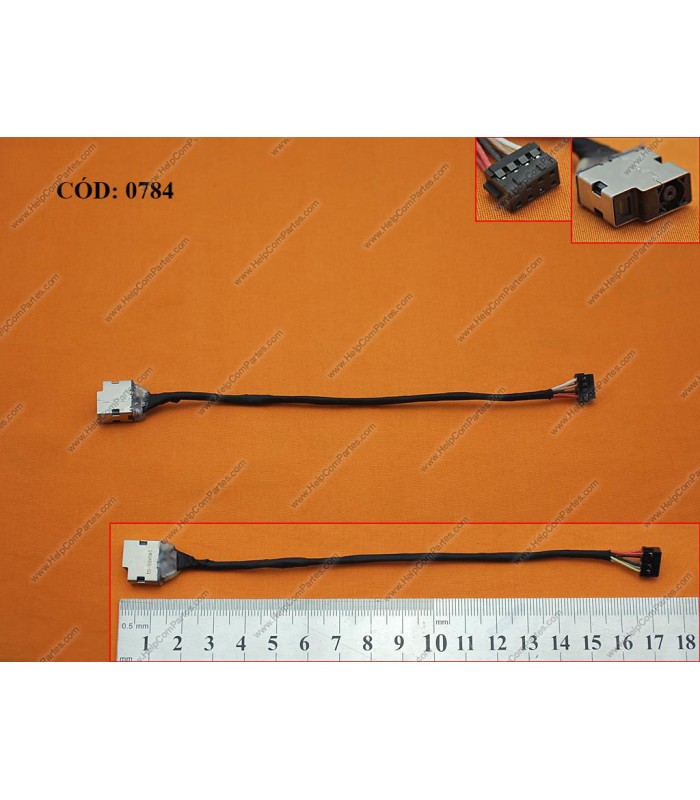DC JACK POWER HP PAV 14-D 14-E 15-D 15-E 15-G 15-H 15-J 15-R ENVY 15-J030US SERIES +CABLE 722907-001 OEM.