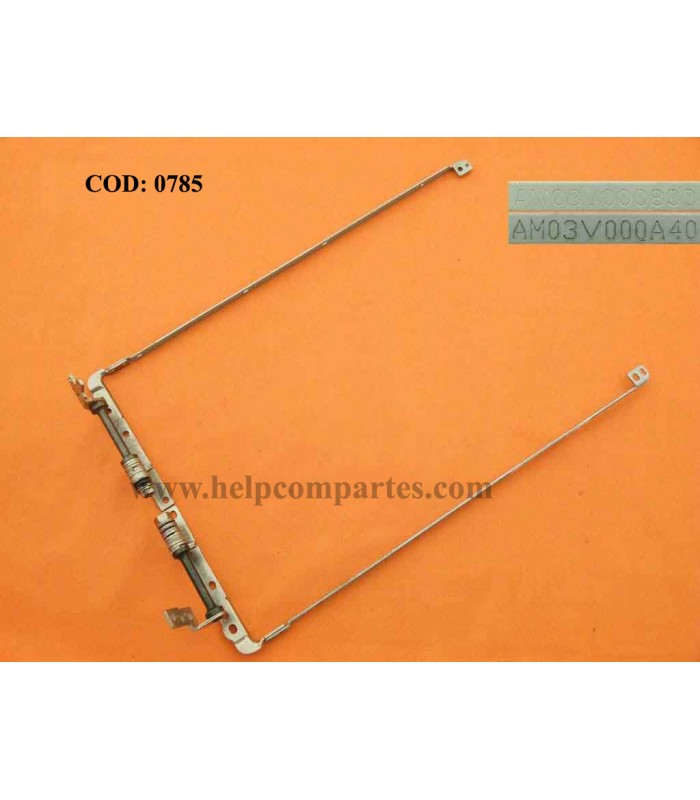 BISAGRAS HP COMPAQ CQ40 CQ40-100 CQ40-300 CQ41 CQ41-100 CQ45 CQ45-500 SERIES 14.1" R/L 486737-001 AM03V000820 AM03V000A20 ORIG.