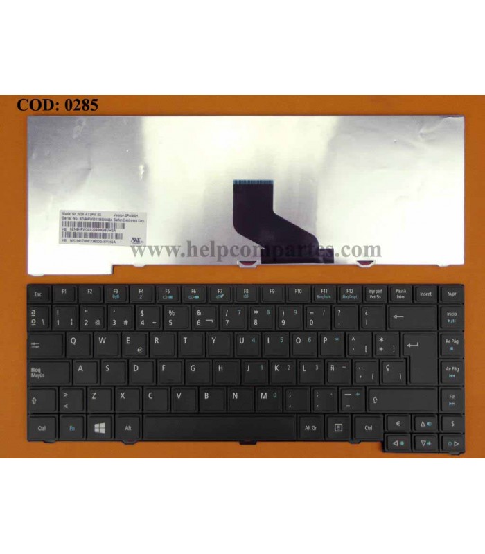 TECLADO ACER TRAVELMATE 4740 4750 4740G 4740Z 4740ZG P633-V 4736 4736Z 4820TG SERIES SIN MARCO V104630DS3 BK SP ORIG.