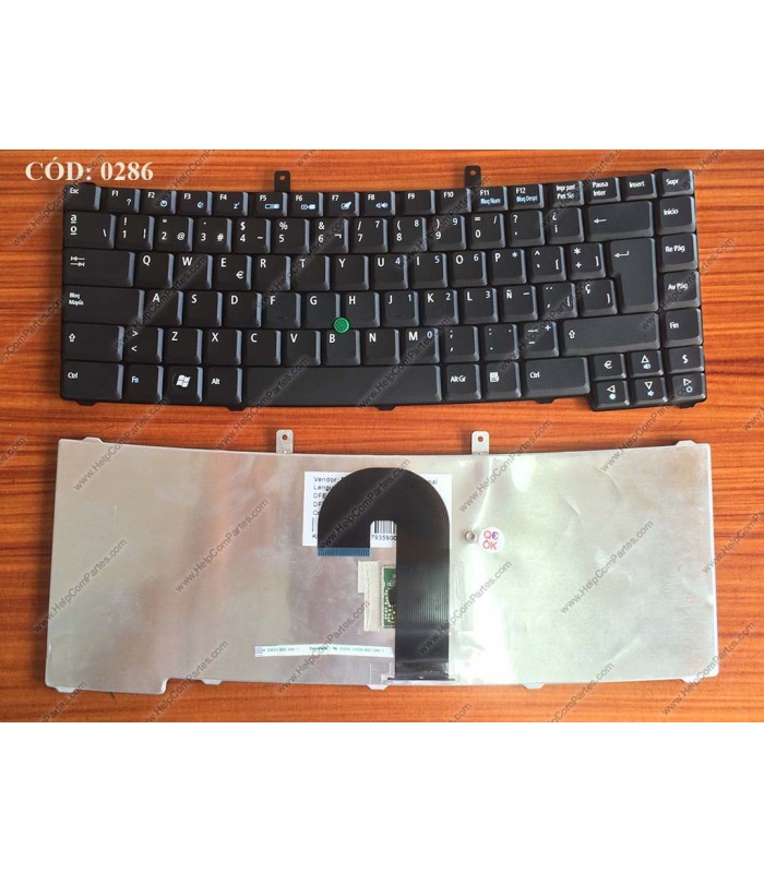 TECLADO ACER TM6490 TM6492 TM6410 TM6460 SERIES SIN MARCO 9J.N8882.C0S  (POINT STICK) BK SP ORIG.