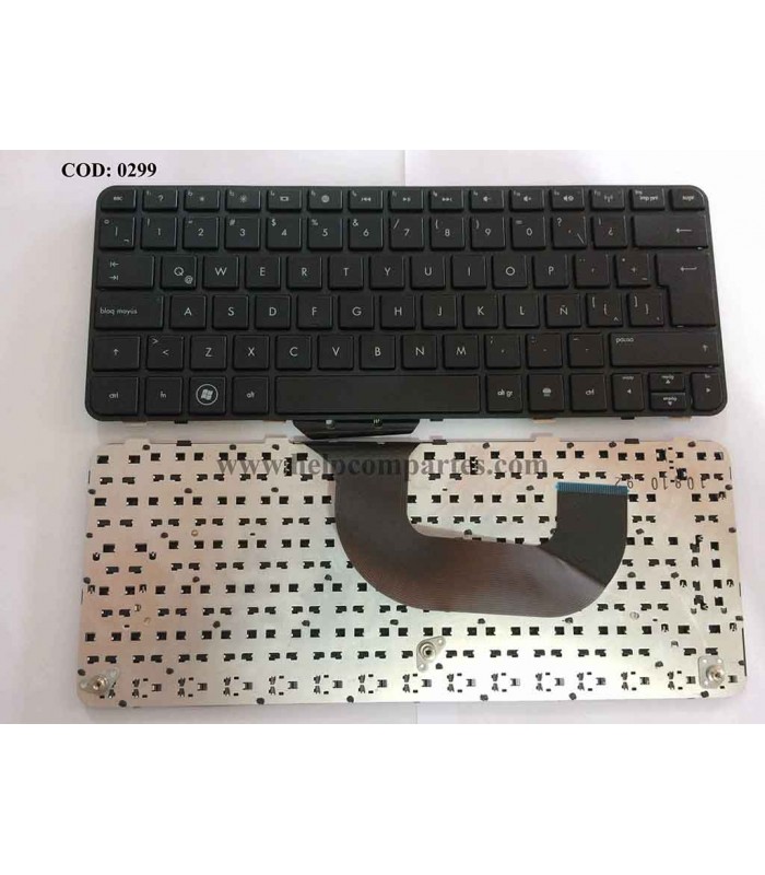 TECLADO HP PAV DM1-3000 DM1-3100 DM1-3200 DM1-4000 / HP 3105m SERIES GLOSSY+MARCO 635318-161 BK LA ORIG.