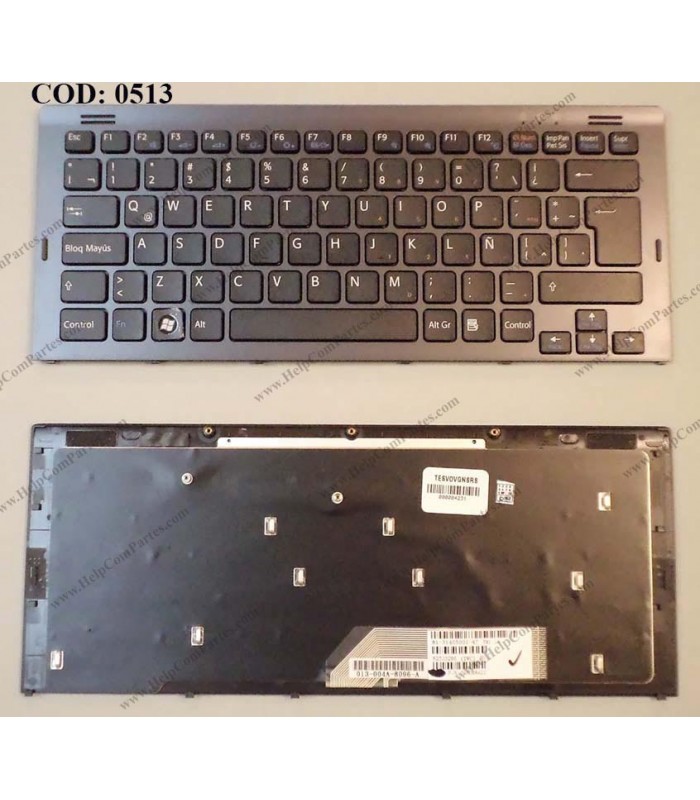 TECLADO SONY VAIO VGN-SR PCG-FJ PCG-K VGN-AR VGN-CW SERIES MARCO 148088421 BK LA ORIG.