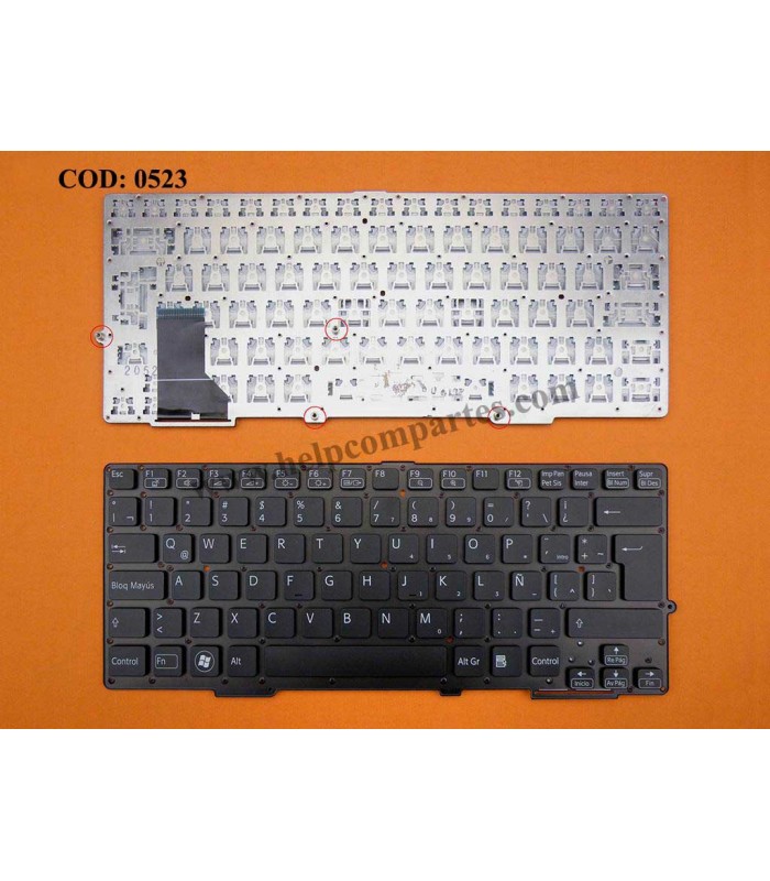TECLADO SONY VAIO SVE13 SVS13 SERIES  NO MARCO 9Z.N6BBF.501 BK LA ORIG.