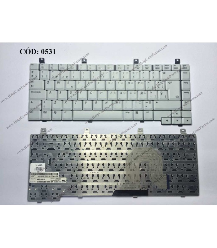 TECLADO HP PAV DV4000 4100 4200 COMPAQ V4000 V4020 V4100 V4200 V4400 V4300 SERIES SIN MARCO 384635-071 GRAY SP ORIG