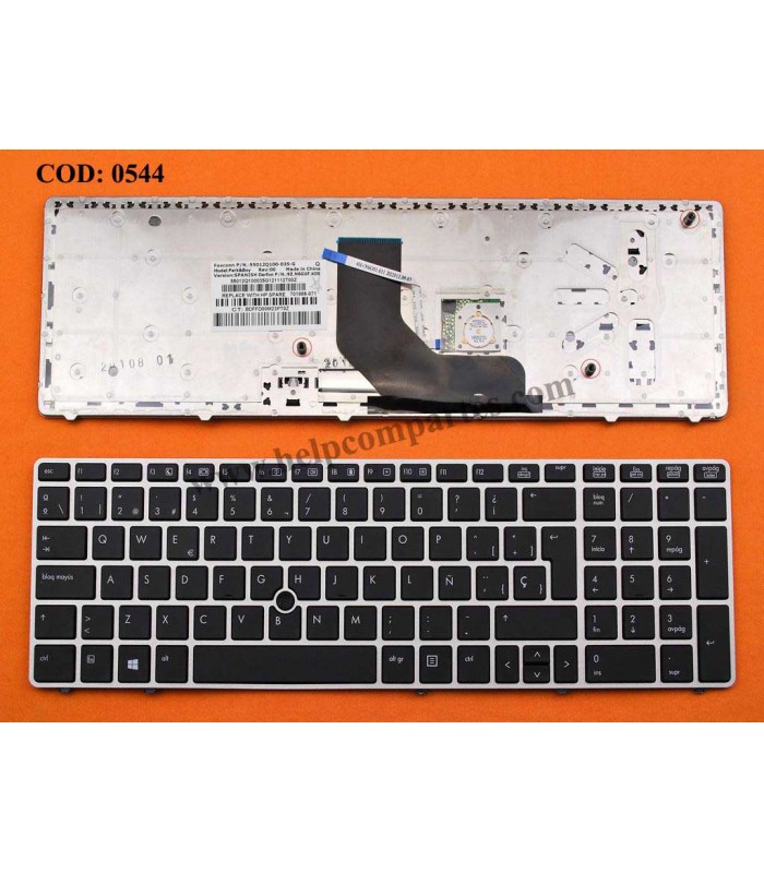 TECLADO HP PROBOOK 6560B 6565B 6570B/ELITEBOOK 8560P 8570P 8660P SERIES MARCO SLV/BLK  SP ORIG.