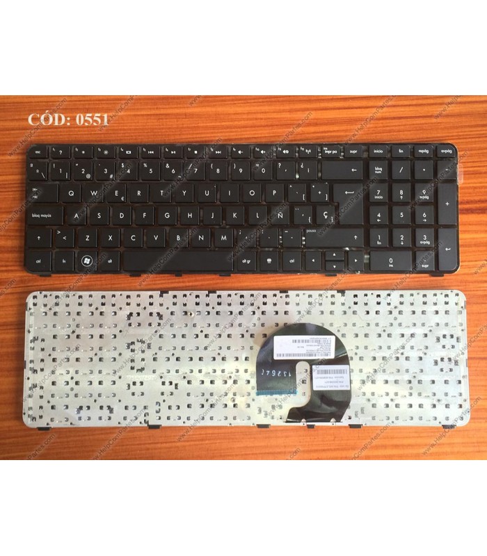 TECLADO HP PAV DV7 DV7-4000 DV7-5000 SERIES 605344-071 MARCO BK SP ORIG.