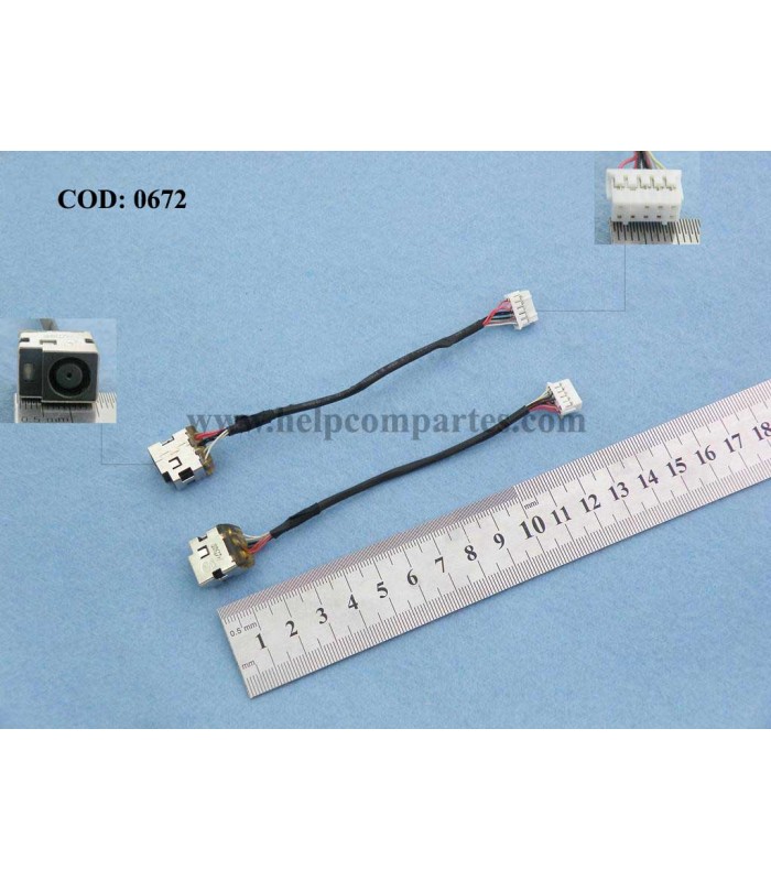 DC JACK POWER HP PAV DV6-3000 DV6-3200 DV6T-3000 DV6T-3100 DV6Z-3100 G6-1300 G7-1000 SERIES +CABLE 603692-001 ORIG.