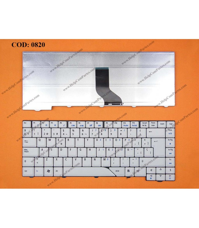 TECLADO ACER ASPIRE 4230 4310 4430 5310 5315 5320 5535 5710 5930 6920 SERIES SIN MARCO 9J.N5982.81D GRIS SP ORIG.