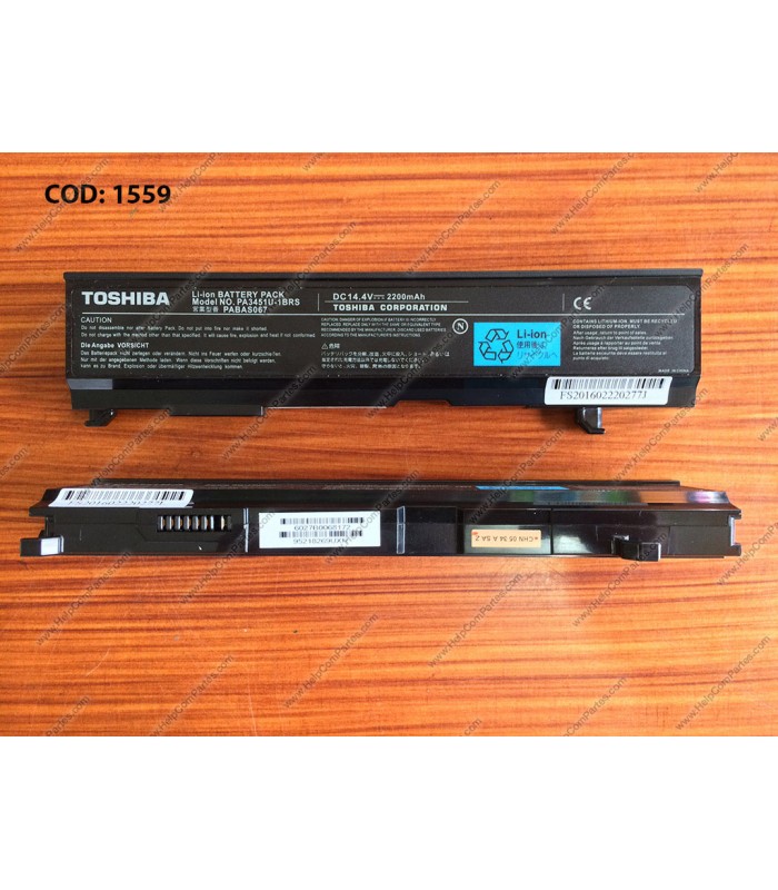 BATERIA TOSHIBA 14.4V---2200mAh 4C PABAS067/SATELLITE A100 A105 A80 A110 M50 M70 M110 SERIES V000062030 OEM