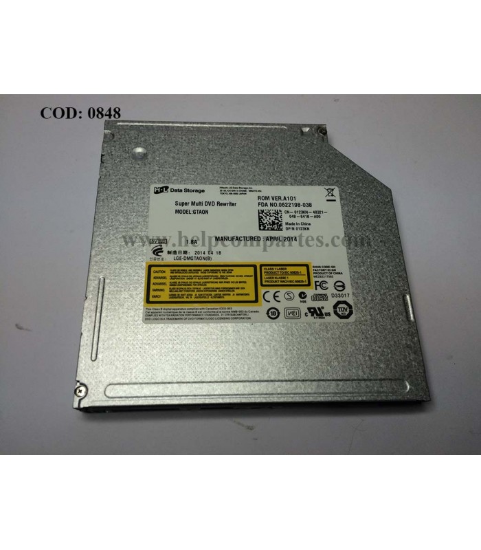 ODD DVD-WRITER. 12.7mm DVD±RW SATA HP G4/CQ56/G61/CQ62/NO BEZEL 659847-001