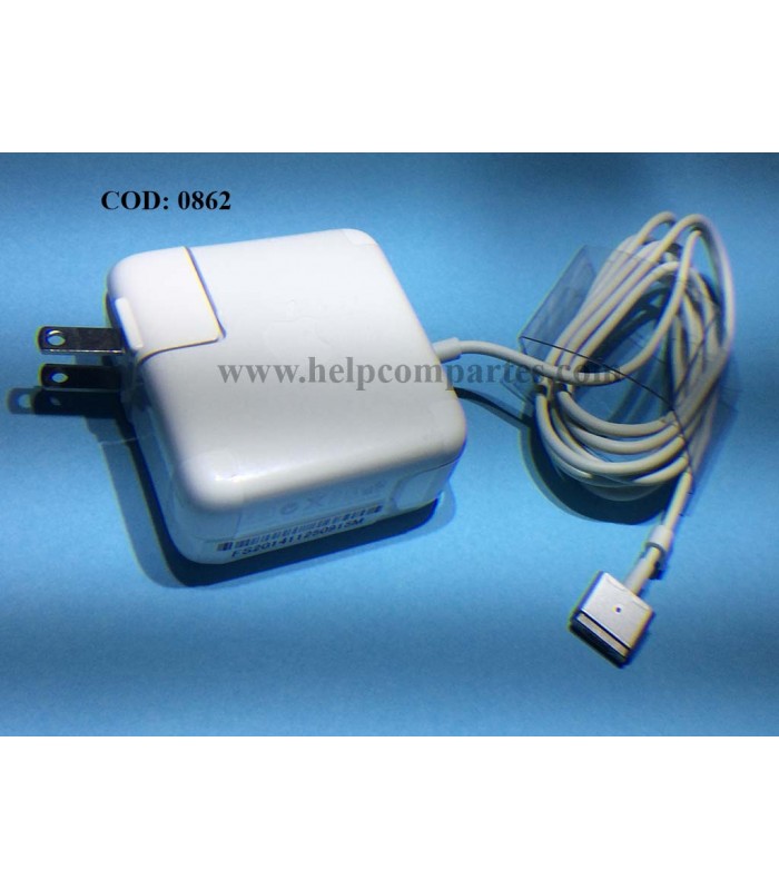 CARGADOR APPLE AIR 14.85V---3.05A 45W 5PIN 100-240V~ 50-60Hz 2PRONG MAGSAFE 2 A1436 OEM