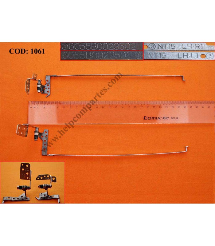 BISAGRAS HP 2000-2 2000T-2 2000Z-2 250 255 G1 CQ58 15.6" SERIES R/L 689679-001 6055B0023502 6055B0023501 ORIG