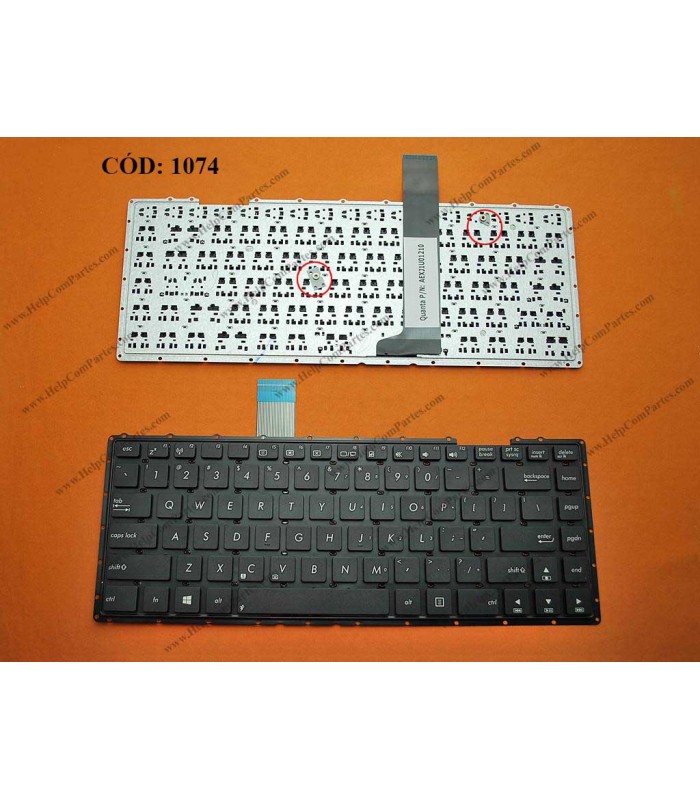 TECLADO ASUS X401 X401A X401U X401E X401EB X401EI SERIES SIN MARCO AEXJ1U01210 BK US ORIG.