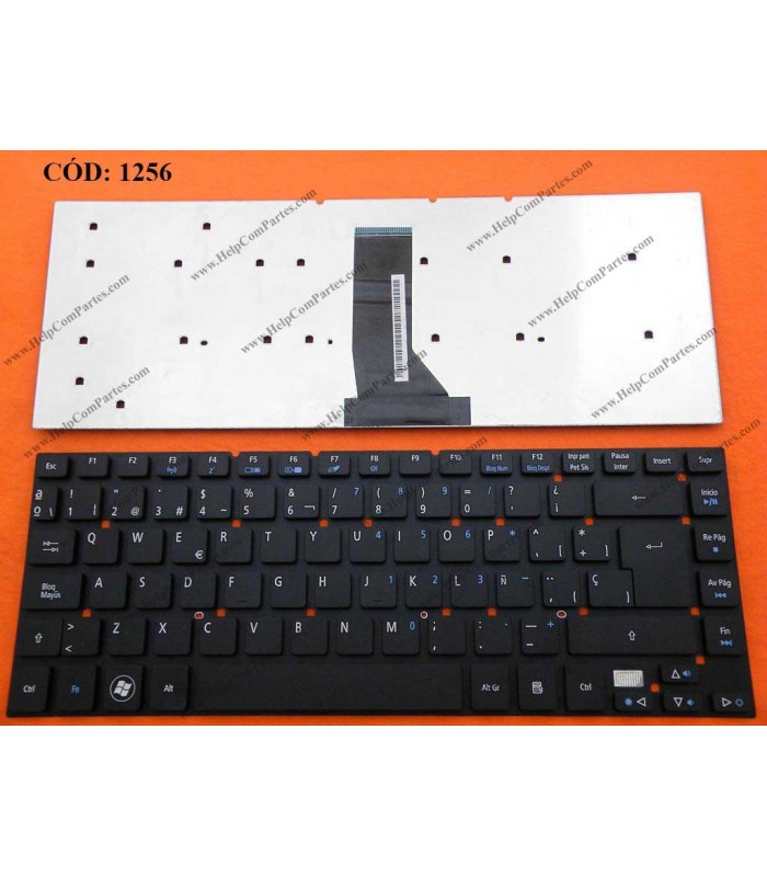 TECLADO ACER ASPIRE 3830T 4755 E1-432 E5-411 ES1-411 V3-431 GateWay NV47 NV47H SERIES SIN MARCO BK SP OEM