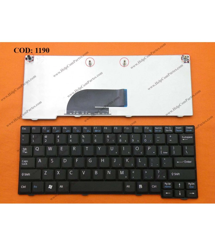 TECLADO SONY VPC-M VPC-M11 VPC-M111AX VPC-M12 VPC-M120 VPC-M120AB VPC-M121AD VPC-M121ADL SERIES V091978AS1 BK US ORIG.