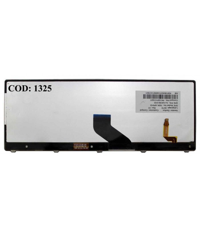 TECLADO ACER ASP 3410 3410G 3410T 3810 3810T EMACHINE D640 D440 D728 D732 SERIES SIN MARCO +BACKLIT 9J.N2C82.01D BK US