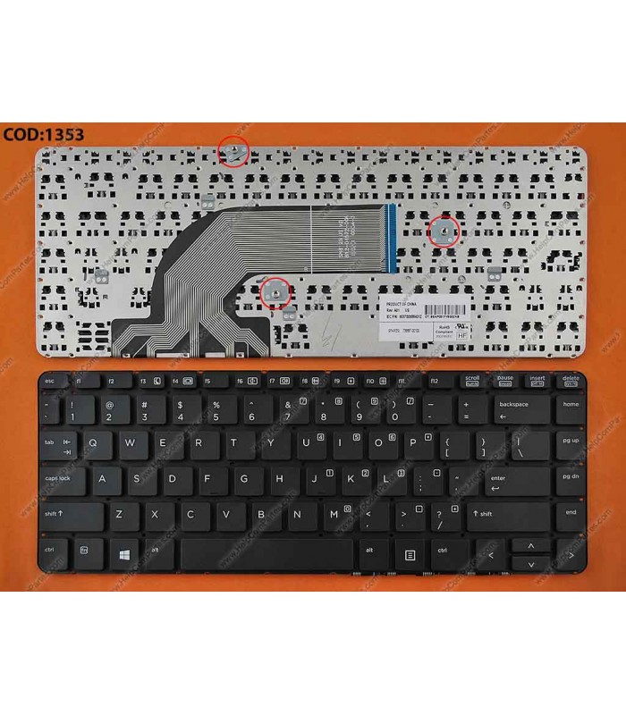 TECLADO HP PROBOOK 440 G0 440 G1 445 G1 440 G2 445 G2 430 G2 640 G1 645 G1 SERIES SIN MARCO 738687-001 BK US ORIG.