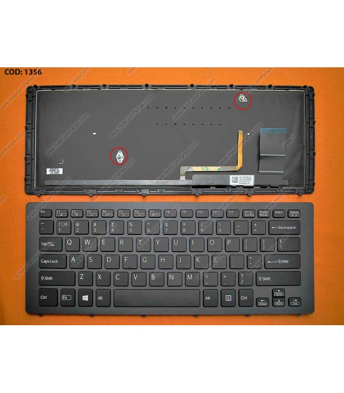 TECLADO SONY SVF15N SVF15N100C  SVF15N18SCB SVF15N18SCP SERIES MARCO BK WIN8 US ORIG.