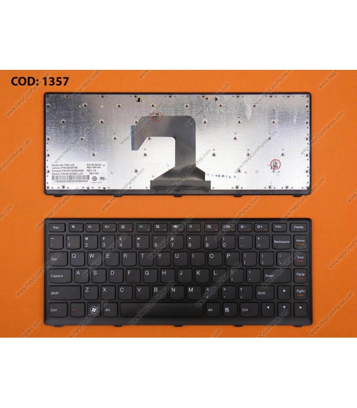 TECLADO LENOVO IDEAPAD S400 S400I S400T S400U S405 S410 S415 S415T SERIES +MARCO 25205135 BK US ORIG