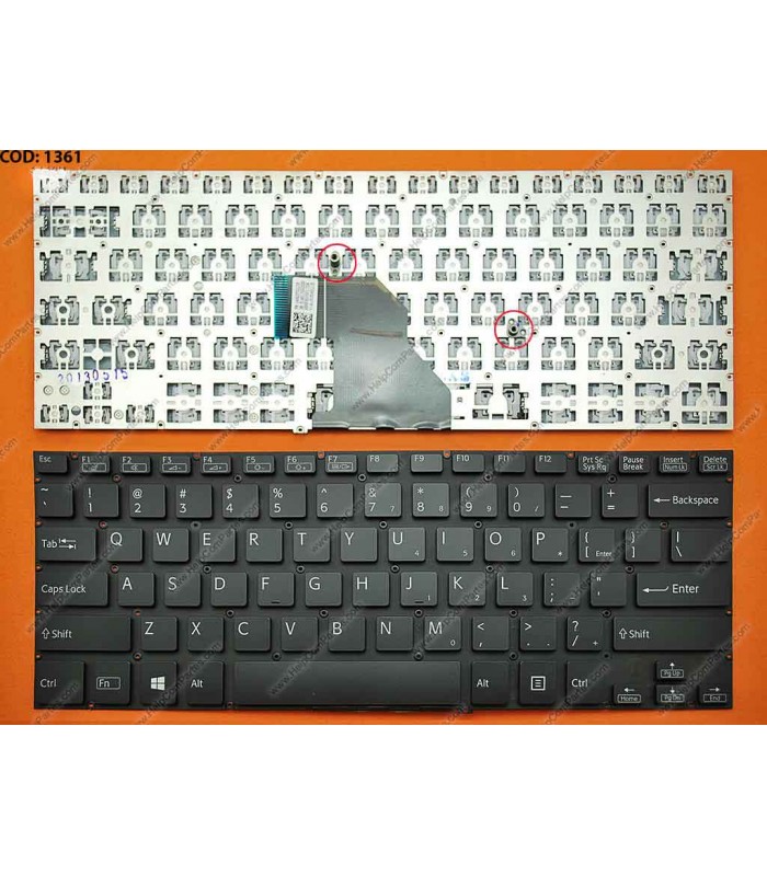 TECLADO SONY FIT 14 FIT 14A SVF14 SVF14A SVF14E SERIES SIN MARCO 149236721US  WIN8 BK US OEM.
