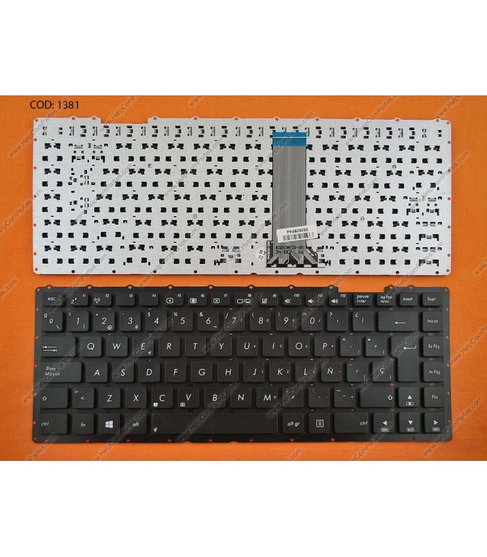 TECLADO ASUS X451 X451C X451E X451MA X451M D451 D451V SERIES SIN MARCO AEXJBU00110 BK SP ORIG.