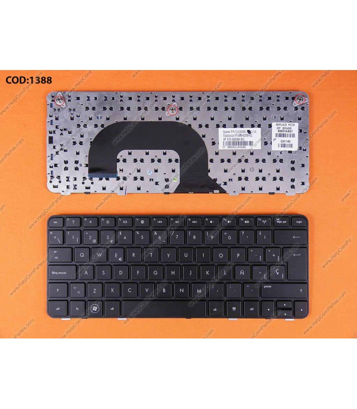 TECLADO HP PAV DM1-3000 DM1-3100 DM1-3200 DM1-4000 / HP 3105m SERIES GLOSSY+MARCO 656707-121 BK  SP ORIG.