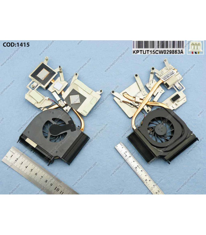 VENTI. HP PAV DV6-1000 DV6-1100 DV6-1200 DV6-2000 DV7-1000 DV7-2000 (FOR AMD: HEATSINK) SERIES 535438-001 3PIN ORIG.