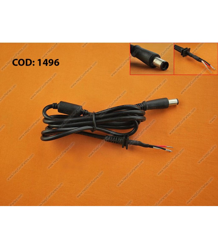 DC CORDS DELL 19.5V / 7.4*0.7*5.0mm / PIN CENTRAL NEGRO