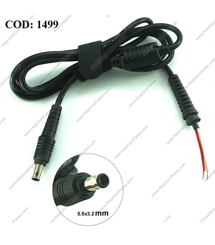 DC CORDS SAMSUNG 19V / 5.5*1.0*3.0mm / PIN CENTRAL NEGRO