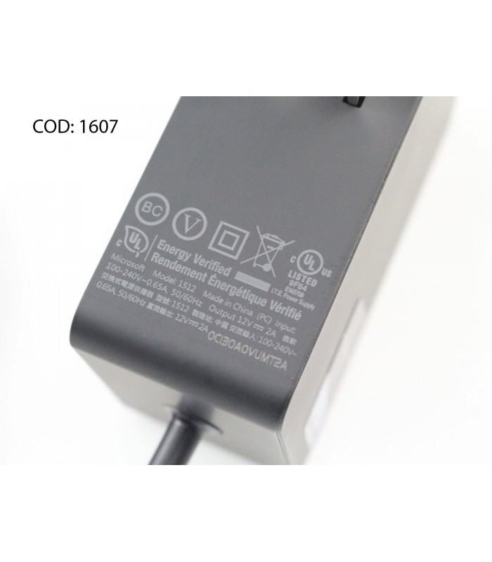 CARGADOR MICROSOFT 12V---2A 24W 5PIN 100-240V~ US 50-60Hz 2PRONG 1512 OEM