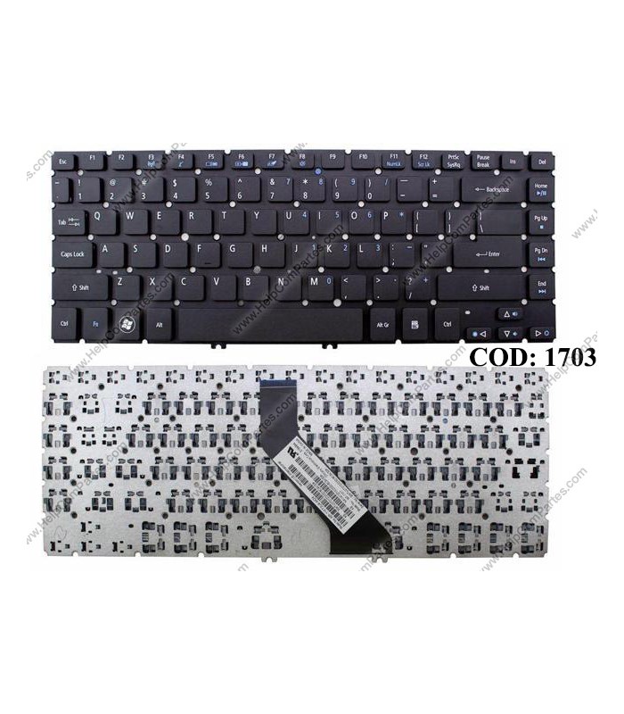 TECLADO ACER V5-471 V5-471G V5-471P V5-472 V5-472P V5-472G M5 M5-481 SERIES SIN MARCO 60.M18N1.021 BK SP ORIG.