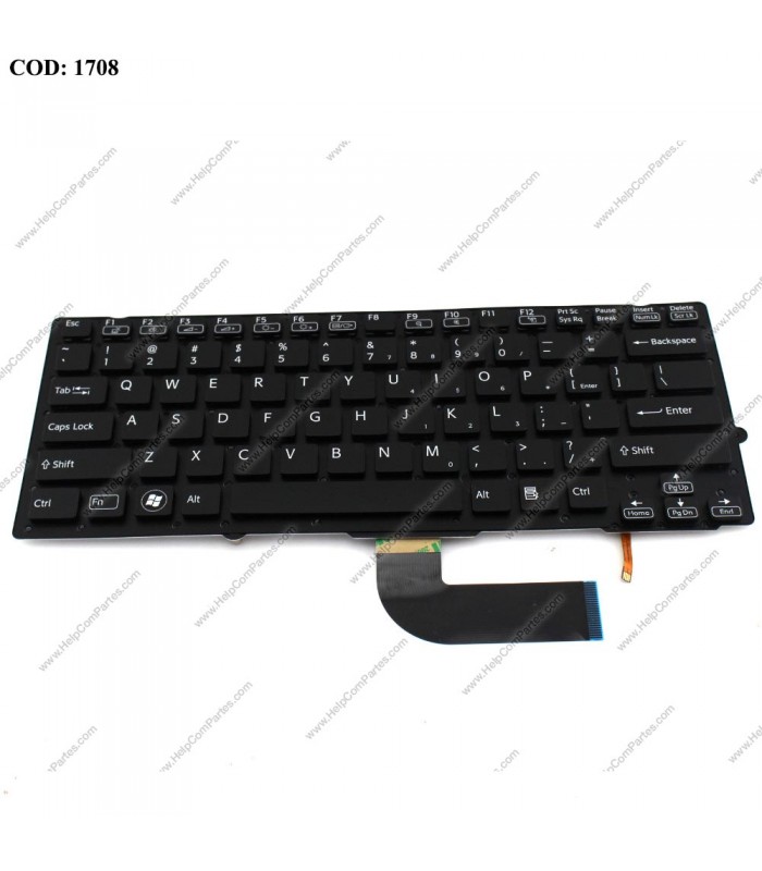 TECLADO SONY VPC-SA VPC-SD VPC-SB VPC-SC SERIES NO MARCO +BACKLIT 9Z.N6BLF.101 BK US ORIG.