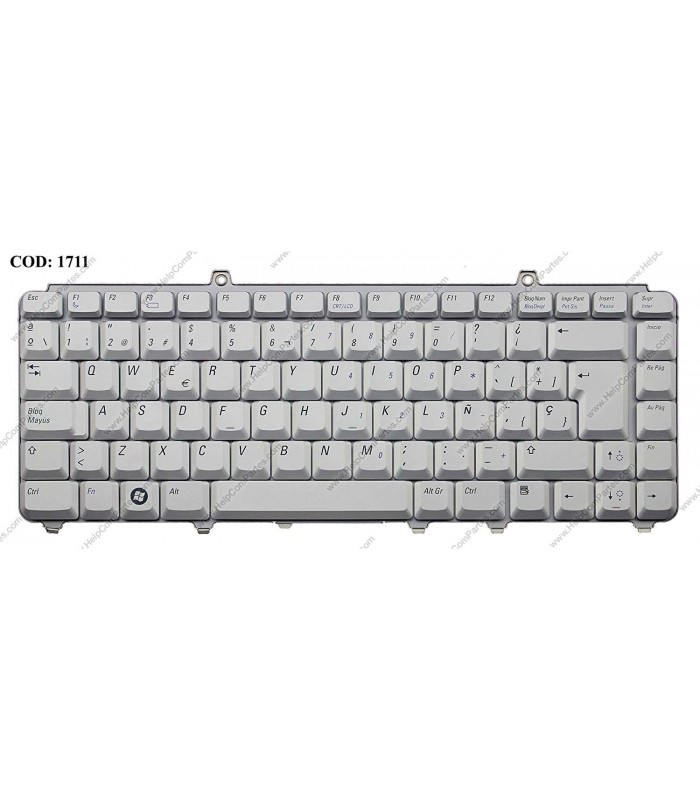 TECLADO DELL INSP 1420 1520 1521 1525 1540 XPS M1330 M1530 Vostro 1000 1400 SERIES SIN MARCO 0PN691 SILVER SP ORIG.