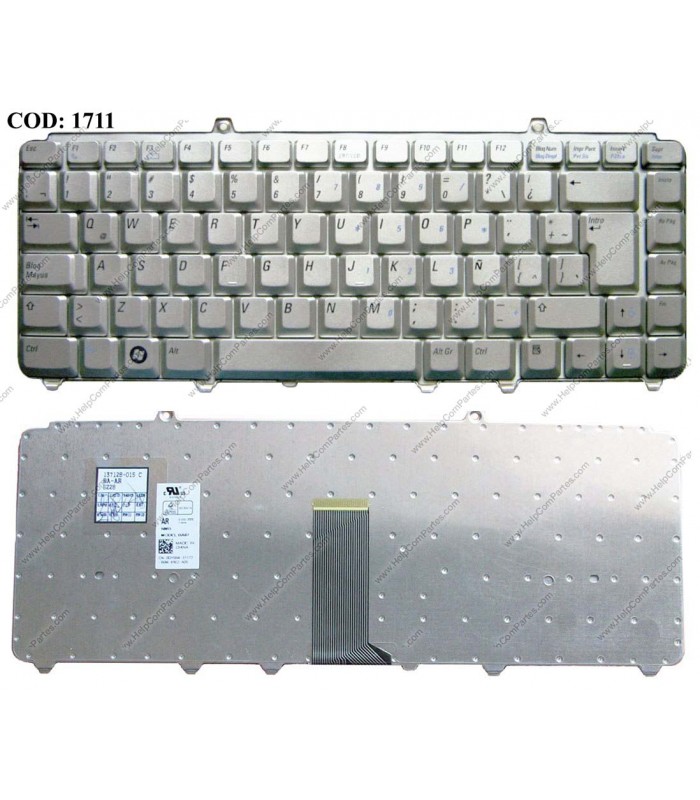 TECLADO DELL INSP 1420 1520 1521 1525 1540 XPS M1330 M1530 Vostro 1000 1400 SERIES SIN MARCO 0PN691 SILVER SP ORIG.