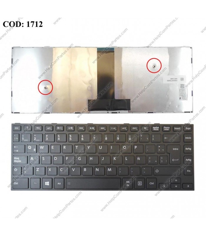 TECLADO TOSHIBA C40-A C40D-A C40T-A C45-A C45D-A C45T-A L40-A L40D-A L40T-A L45-A L45D-A L45T-A S40-A S40D-A SERIES WIN8 BK SP 