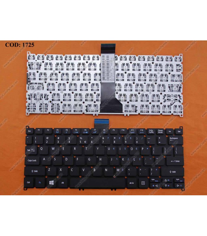 TECLADO ACER V3-371G E3-111 E3-112 V5-122P V5-131 V5-132P V5-171 SERIES SIN MARCO 9Z.N9RSW.01D BK US ORIG.