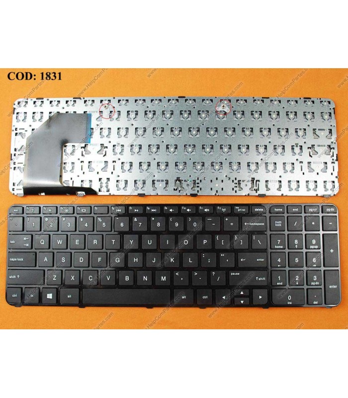 TECLADO HP 15 15T 15T-B000 15T-B100 15Z 15Z-B000 15Z-B100 15-B 15-B000 15-B100 SERIES MARCO 696284-001 BK US (NO) ORIG.