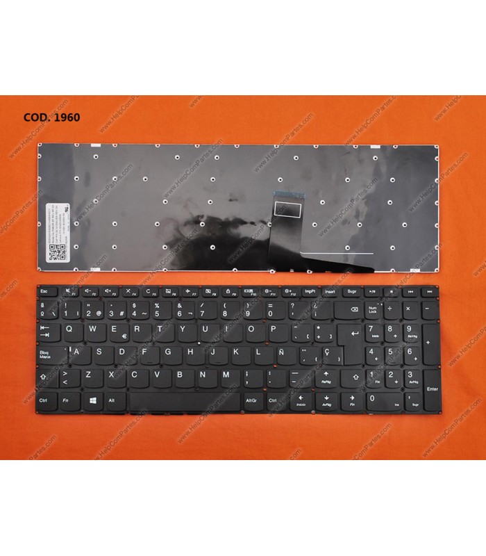 TECLADO LENOVO IDEAPAD 310-15 SERIES SIN MARCO SN20K82531 WIN8 BK SP ORIG.