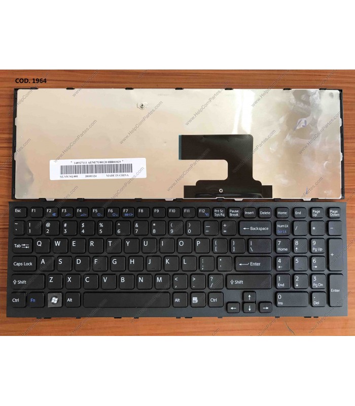TECLADO SONY VAIO VPC-EE VPCEE VPCEE21FX VPCEE25FX VPC-EH VPCEH1E1R VPCEH1M9R SERIES 148927111 BK US ORIG.