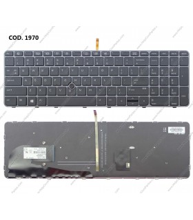 TECLADO HP ELITEBOOK 850 755 15U G3 850 755 15U G4 SERIES +BACKLIT 836623-001 BK US ORIG.
