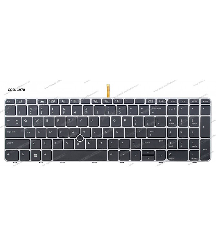 TECLADO HP ELITEBOOK 850 755 15U G3 850 755 15U G4 SERIES +BACKLIT 836623-001 BK US ORIG.