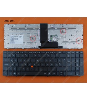 TECLADO HP ELITEBOOK 8560W 8540W 8570W SERIES POINT STICK 652682-161 GRAY LA ORIG.