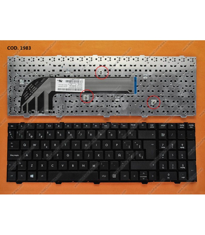 TECLADO HP PROBOOK 4040 4040S 4540 4540S 4545 4545S 4740 4740S 4745 SERIES SIN MARCO 683491-071 BK SP ORIG.