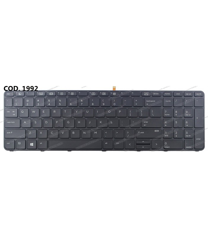 TECLADO HP PROBOOK 450 G0 G1 G2 455 G1 G2 470 G0 G1 G2 G4 SERIES +MARCO BACKLIT 837551-001 BK US ORIG.