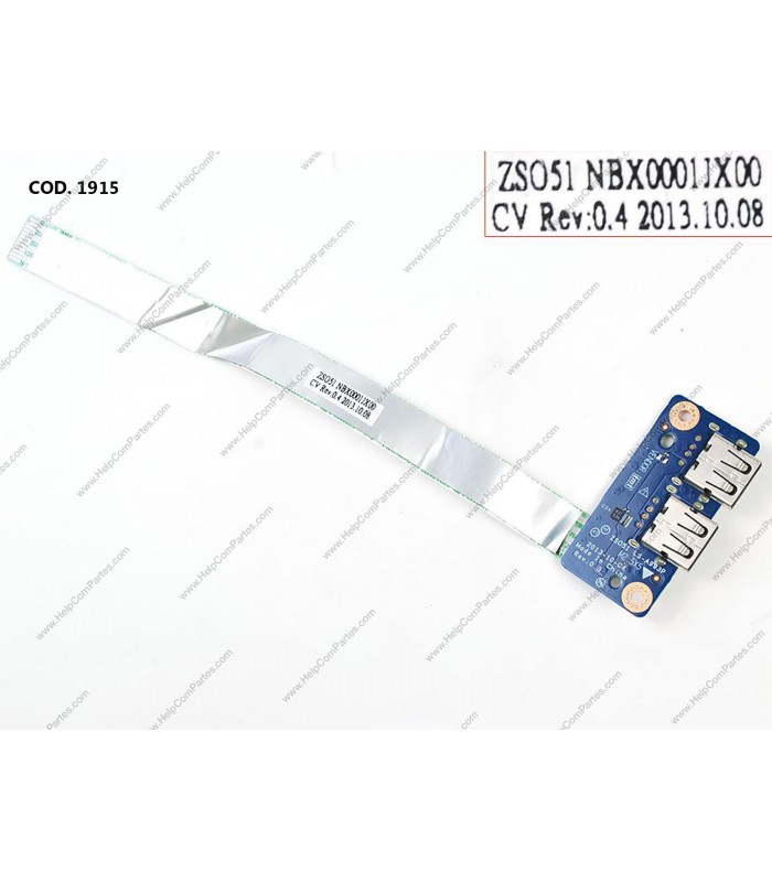 USB BD I/O W/CABLE HP PAV 250 255 256 G3 / 15-G 15-H 15-R 15-T 15-Z 15Z-G 15T-R SERIES 749649-001 ORIG.
