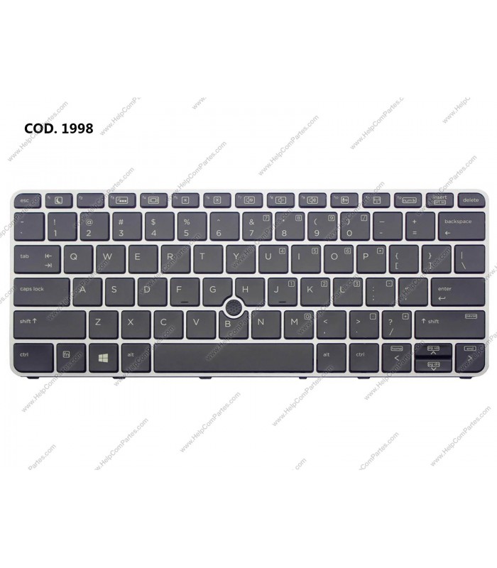 TECLADO HP ELITEBOOK 725 G3 820 G3 828 G3 725 G4 SERIES BACKLIT+ POINT SILVER MARCO 826630-001 BK US ORIG